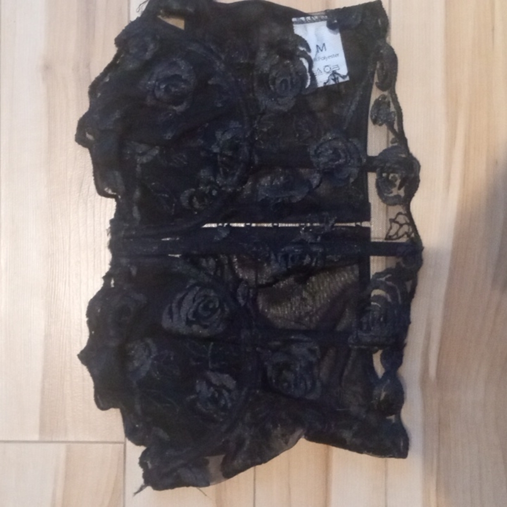 Strapless Bustier Lace Corset Top Size Medium New Without Tags